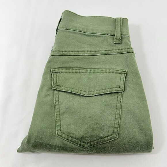Cabi Cargo Pants Skinny Women Size 0 Green Utility Carpenter Outdoor Button Fly - Picture 12 of 12